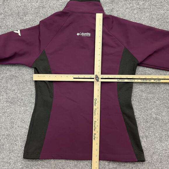 Columbia Titanium Jacket Womens Medium Purple Omni-Heat Softshell Full Zip - Picture 10 of 12